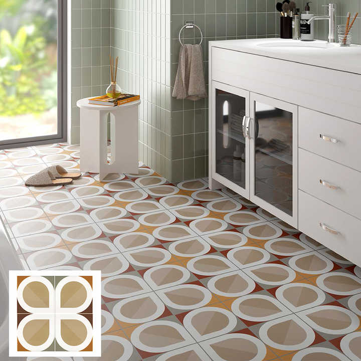 3D Chinese Style Kitchen Bathroom Toilet Floor Tiles Square Ceramic Tiles 