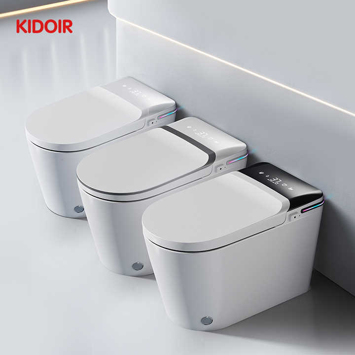 The latest Kidoir smart toilet, wall-mounted, one-piece water spray, luxury bathroom toilet model 2024, with voice control for the family 