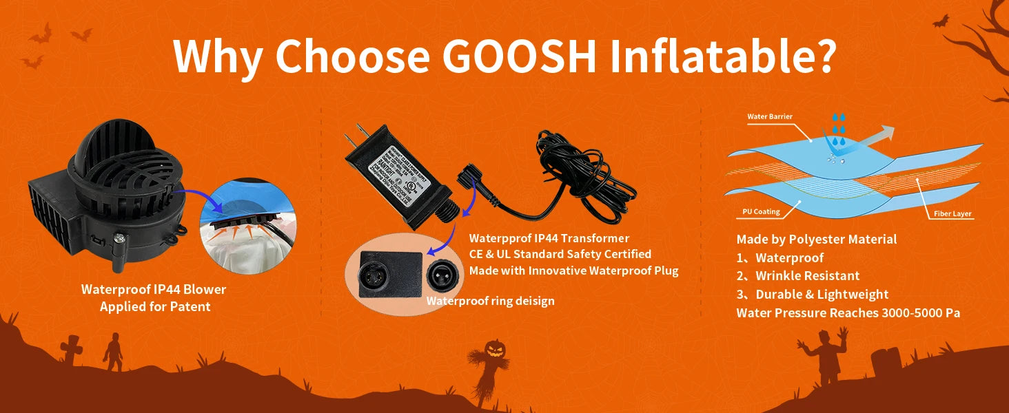 5FT LED Spider Lamp Unique Garden Halloween Decoration