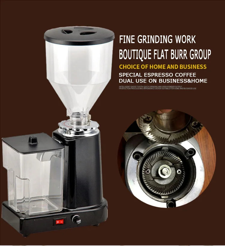 Yoshan Pro Coffee Grinder Machine 1L 500GR Stainless Steel Flat Burr Home Commercial Espresso Auto Coffee Grinding Machine Cheap - Daisan Mart