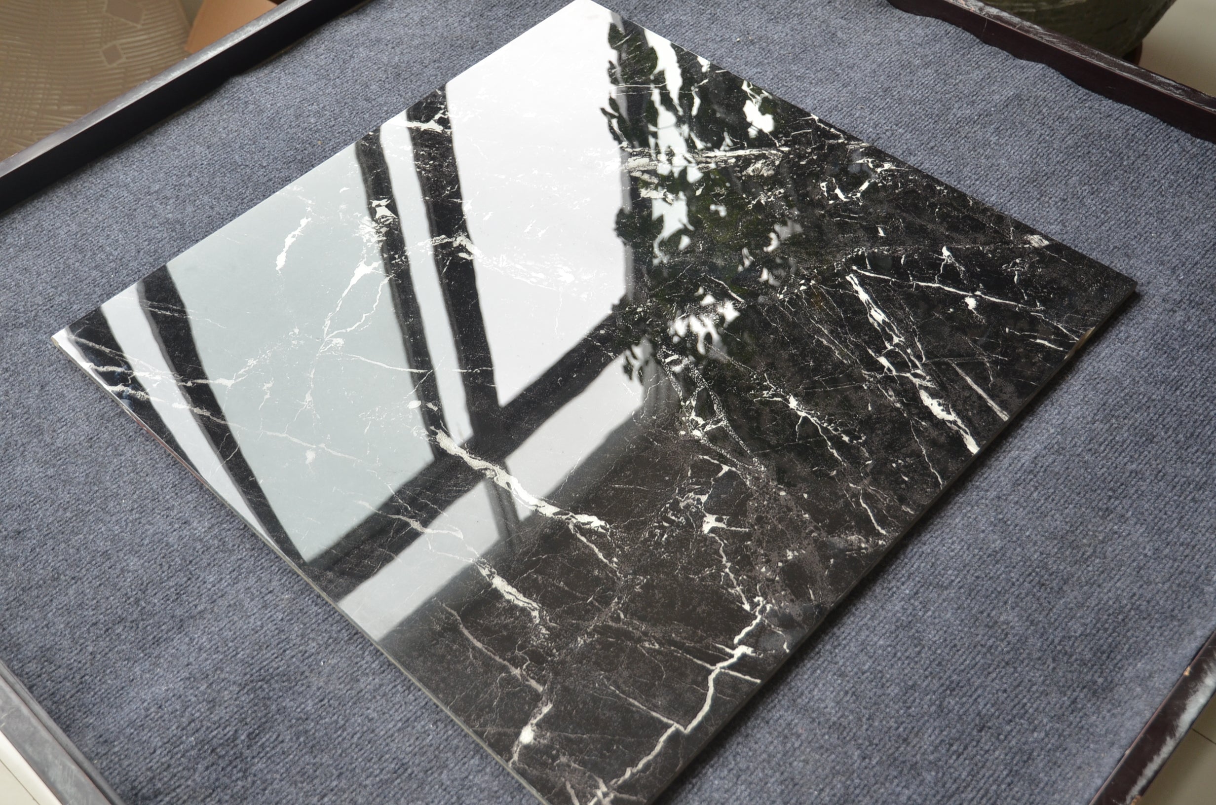 High Quality 60x60cm 24x24 Black Salt and Pepper Ceramic Floor Tiles