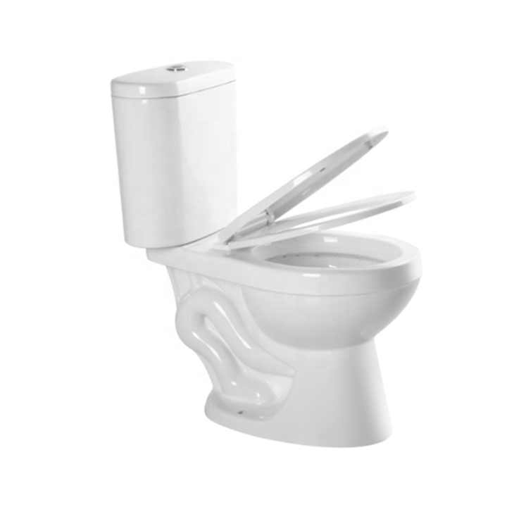 Siphonic white ceramic two-piece toilet MJ-P-2109 WC, smooth flush, gentle opening and closing 