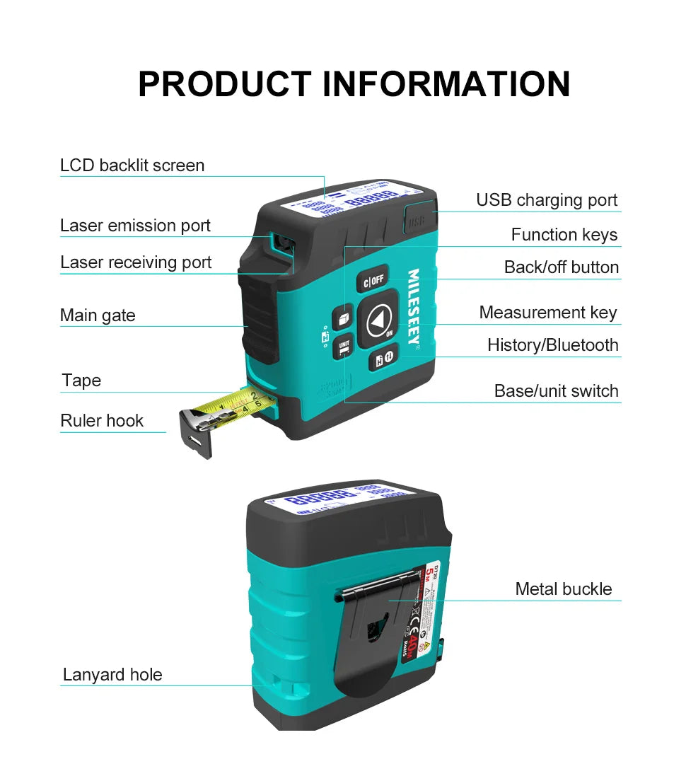 Máy Đo Khoảng Cách Laser Cầm Tay Mileseey Chính Xác - Daisan Mart