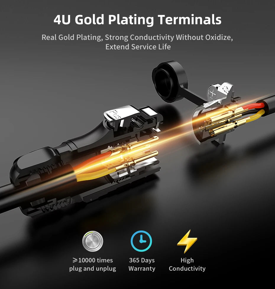 Durable Waterproof IP67 Industrial LED Connector