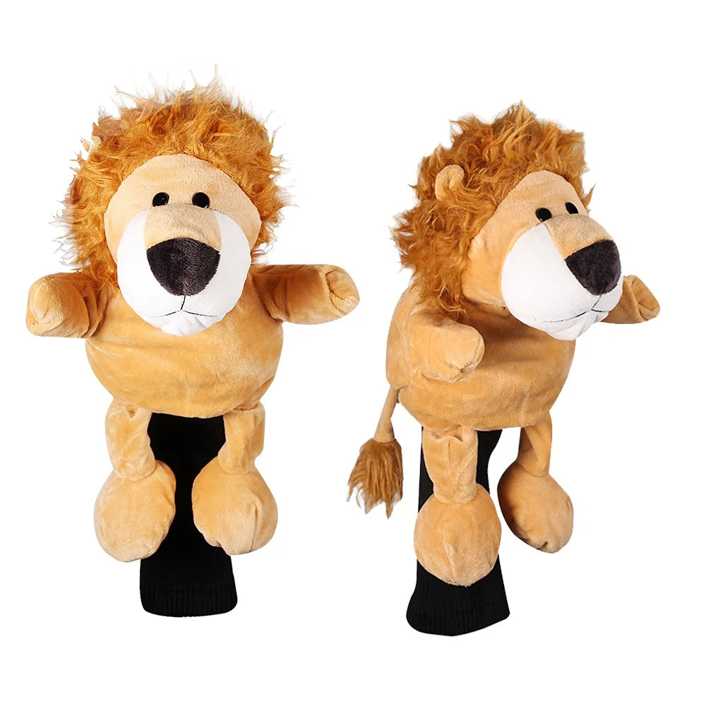 Cartoon Lion Golf Club Cover - Unique &amp; Personalized
