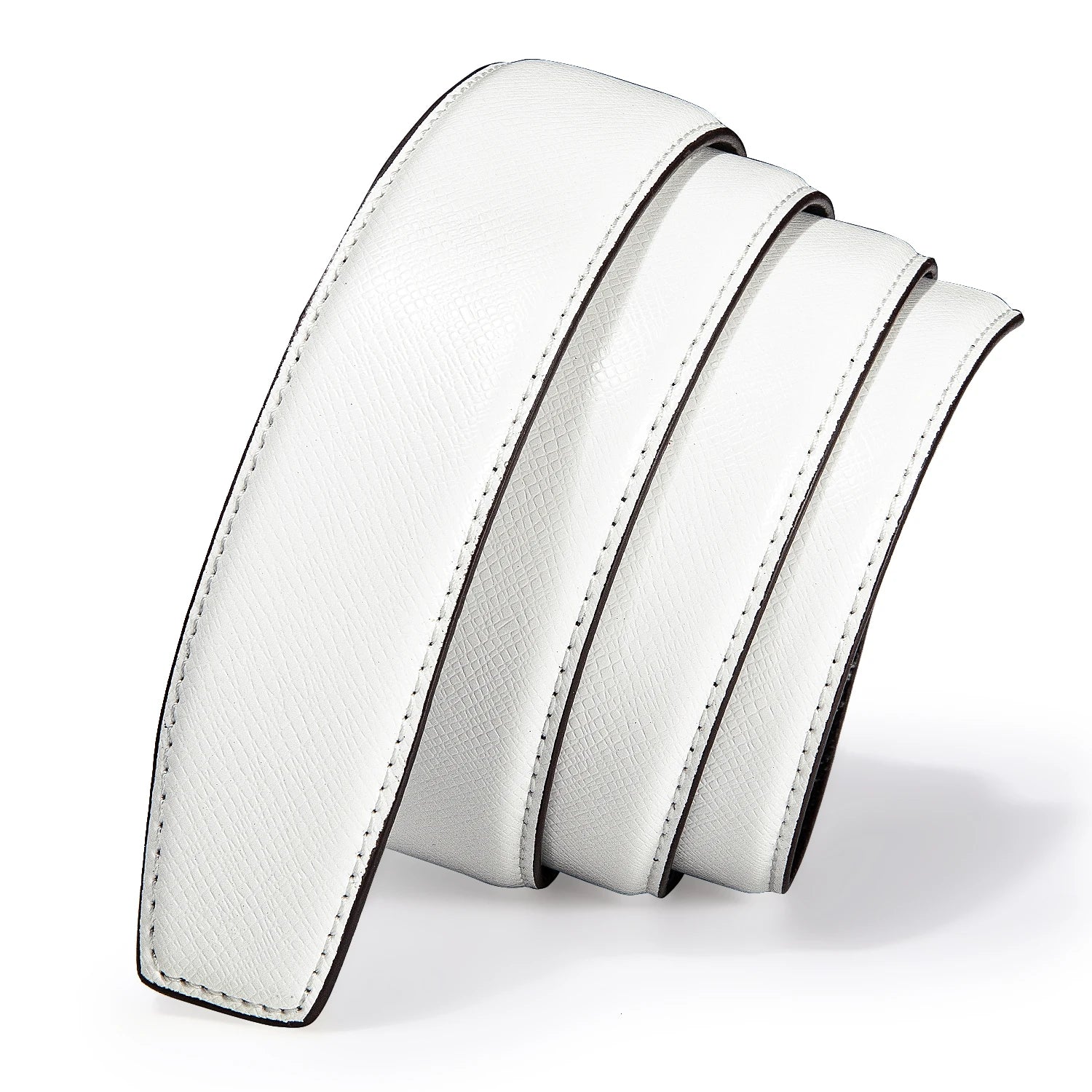 Thắt Lưng Da Bò 3.5cm Cao Cấp Không Khoá Màu Đỏ Xanh