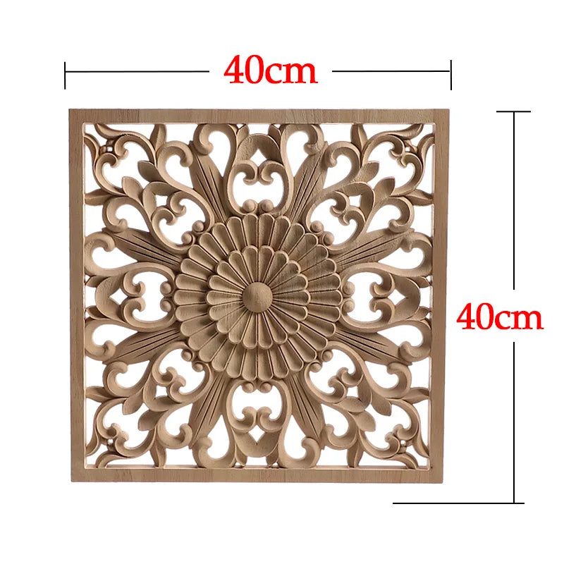 Wood Mouldings Wood Carving Door Onlay Wood Applique Wood Decal Antique Retro Modern Long Leaves Wooden Cabinet Furniture Corner
