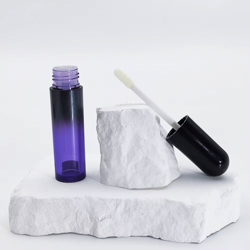 Ống Nhựa 4ML Chăm Sóc Môi Màu Tím Gradient, Bao Bì Mỹ Phẩm Rỗng, Hộp Đựng Trang Điểm Dùng Cho Son Dưỡng Môi, Dụng Cụ Trang Điểm, Ống Nhựa 4ML
