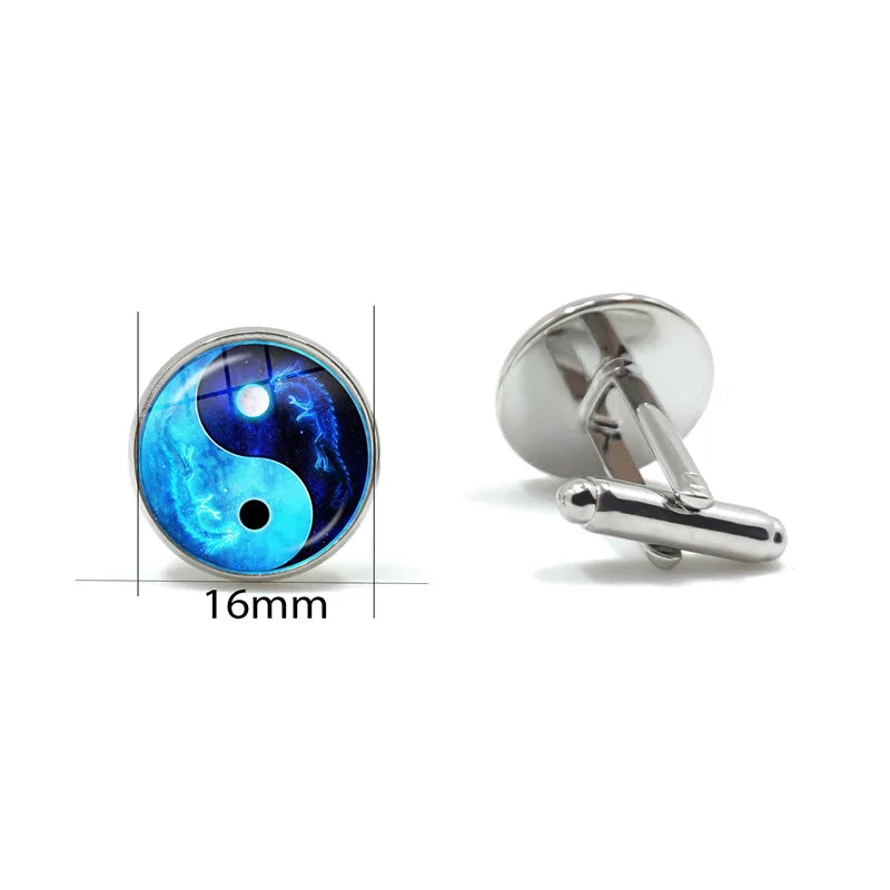 New Accessories Dragon Moon Yin Yang Tai Chi Time Gem Necklace European and American Sweaters Chain Necklace - Daisan Mart