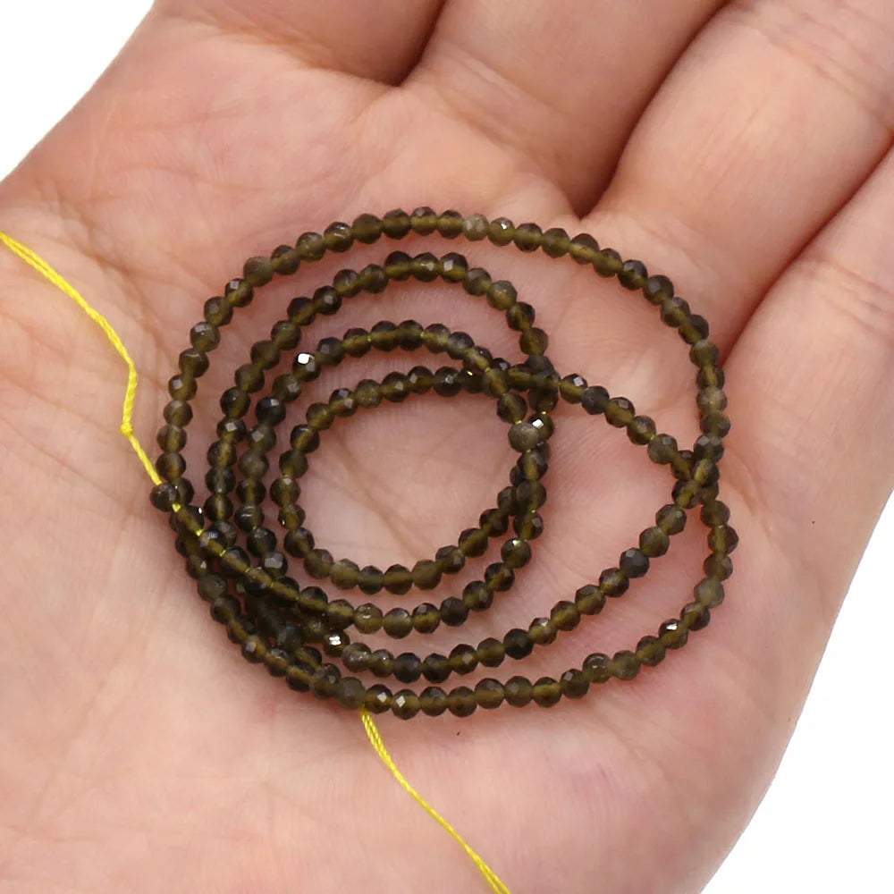 Natural faceted gemstone beads DIY bracelet