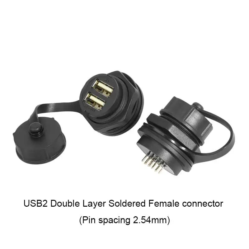 Đầu Nối USB Chống Nước Lshitech Tròn Âm Tường