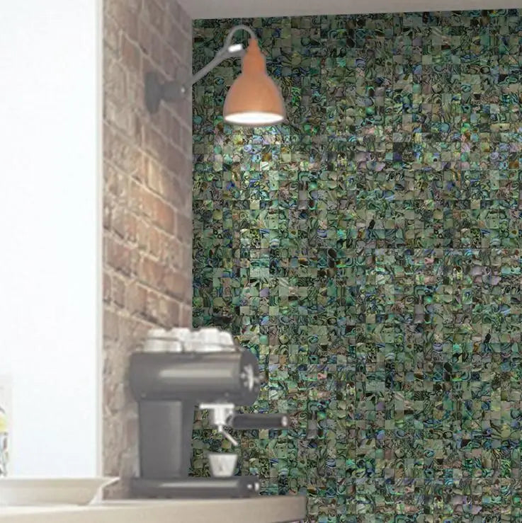 Square Abalone Mother of Pearl Mosaic Tile Shell Mosaic Interior Wall Kitchen Backsplash Tabletop Carpet Veneer - Daisan Mart