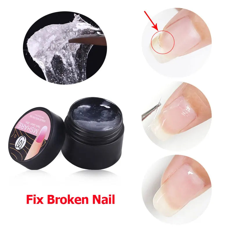 MSHARE 250g Fiber Gel Nail Extension Fiberglass Gel Clear White Pink - Daisan Mart
