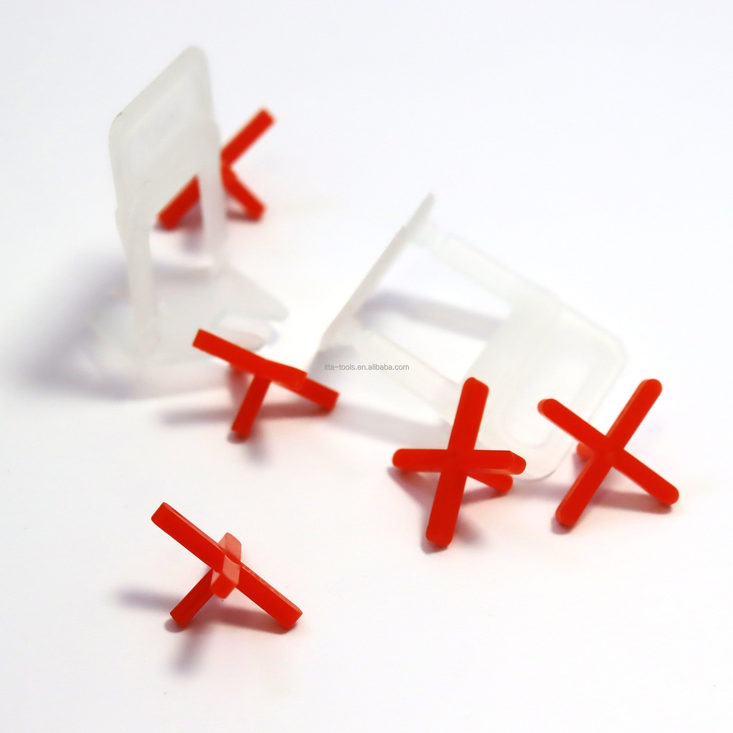 Plastic wedges and shims for tiles 