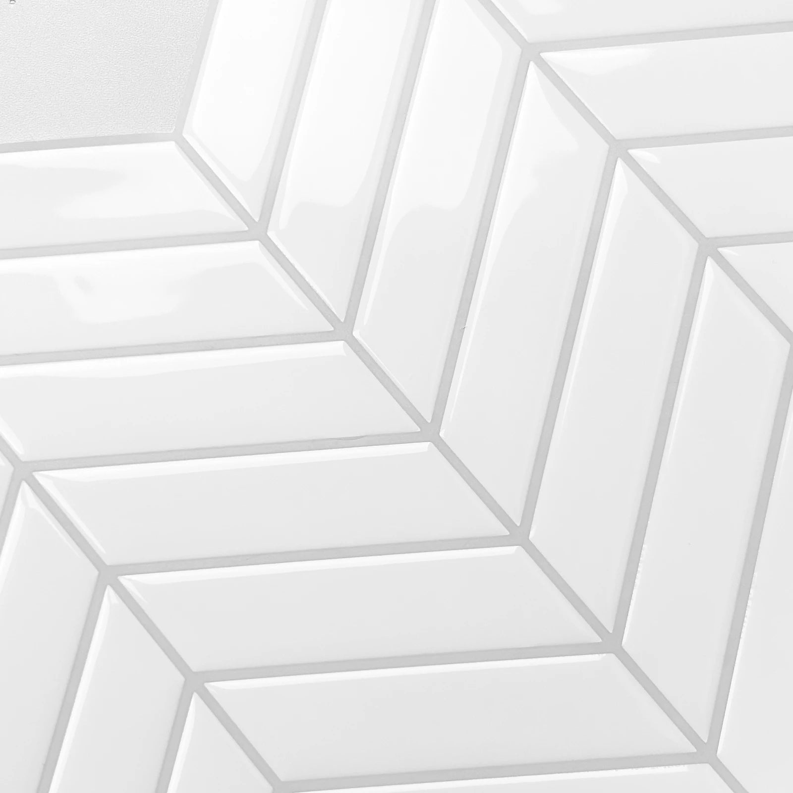 3D Black Herringbone Pattern Wall Sticker for Kitchen/Bathroom