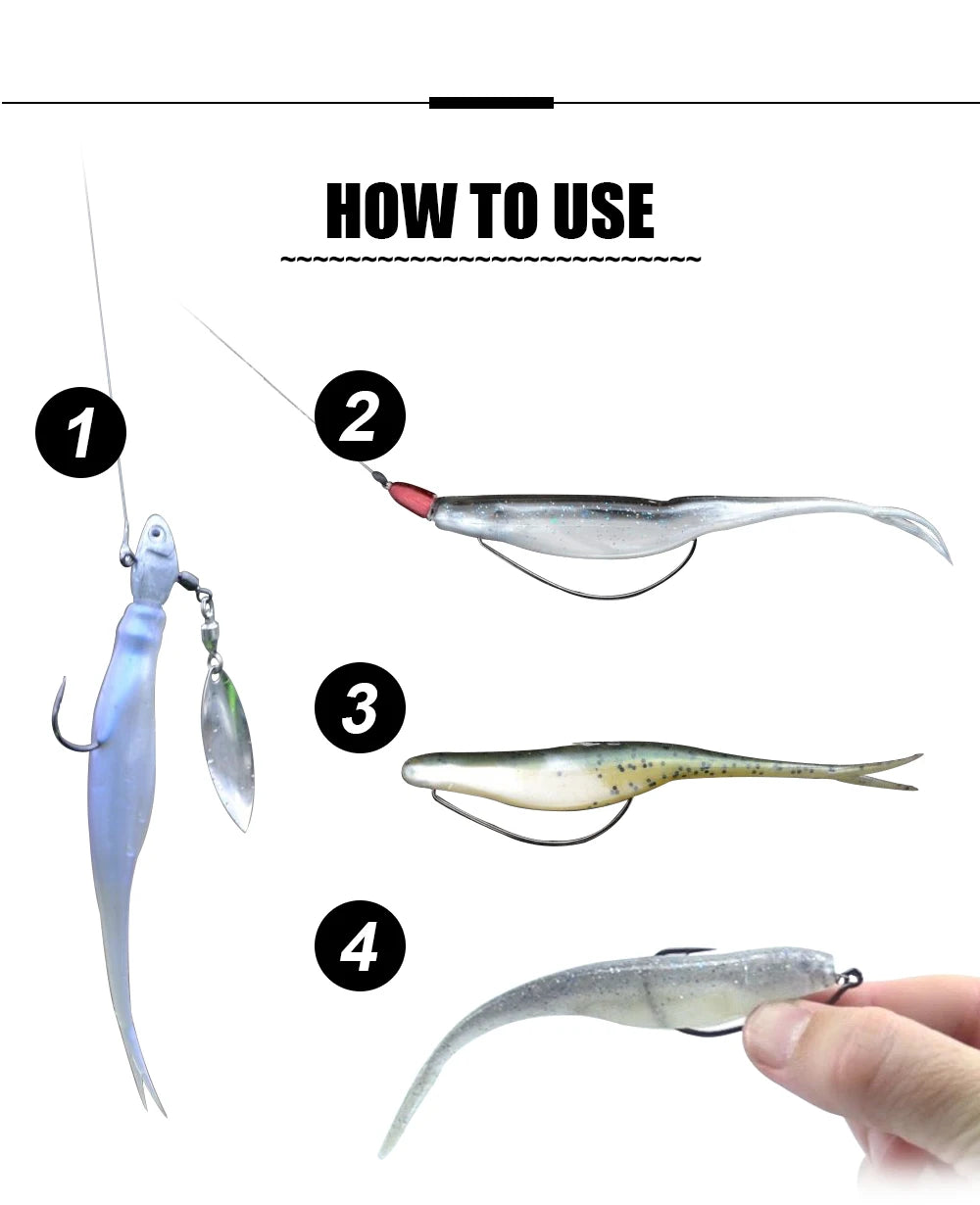 Rosewood Jerk Shad TPR Floating Soft Bait Fishing Lure Drop Shot Jerk Bait Minnow Use Jighead For Sea Fishing Perch Zander Bass