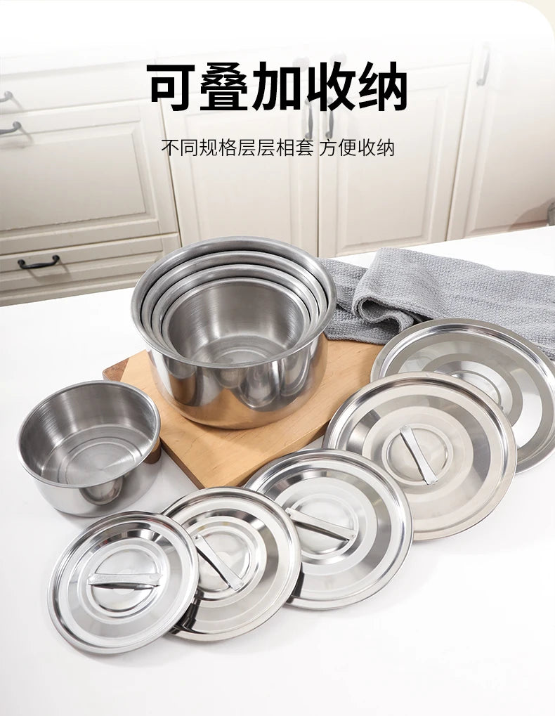 Bộ Nồi Chảo Inox 5 Món S410 Cao Cấp Nhà Bếp 2025