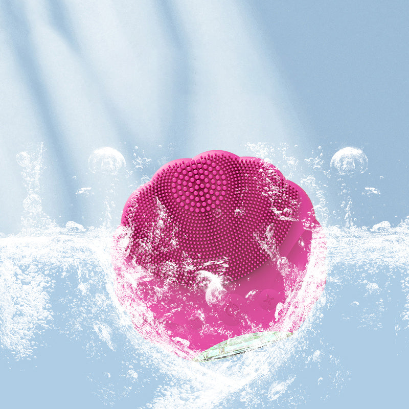 Waterproof silicone home electric facial cleanser, deep cleansing massager and facial exfoliator for improved facial appearance. 