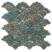 Creative Style Hotel Home Decoration Easy Self Adhesive Green Color For Bathroom Porcelain Mosaic Tiles 