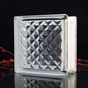 LATTICE Glass Block (JH005) 190*190*80MM Hollow Crystal Glass Brick 190*190*80MM LATTICE Glass Block 