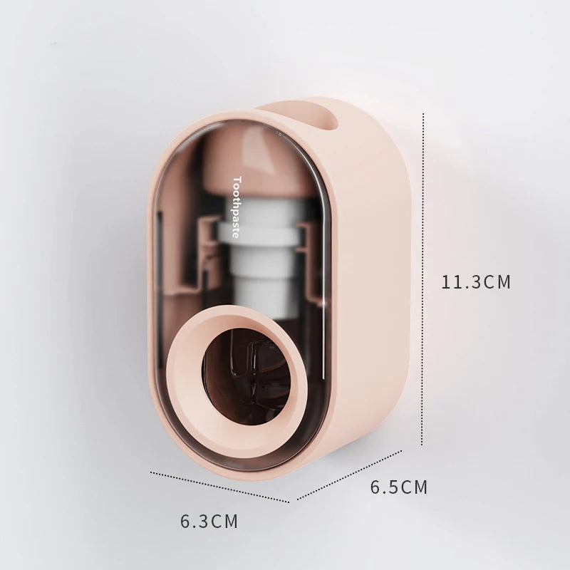 Automatic Toothpaste Dispenser Dust-proof Toothbrush Holder Wall Mount Stand Bathroom Accessories Set Squeezer