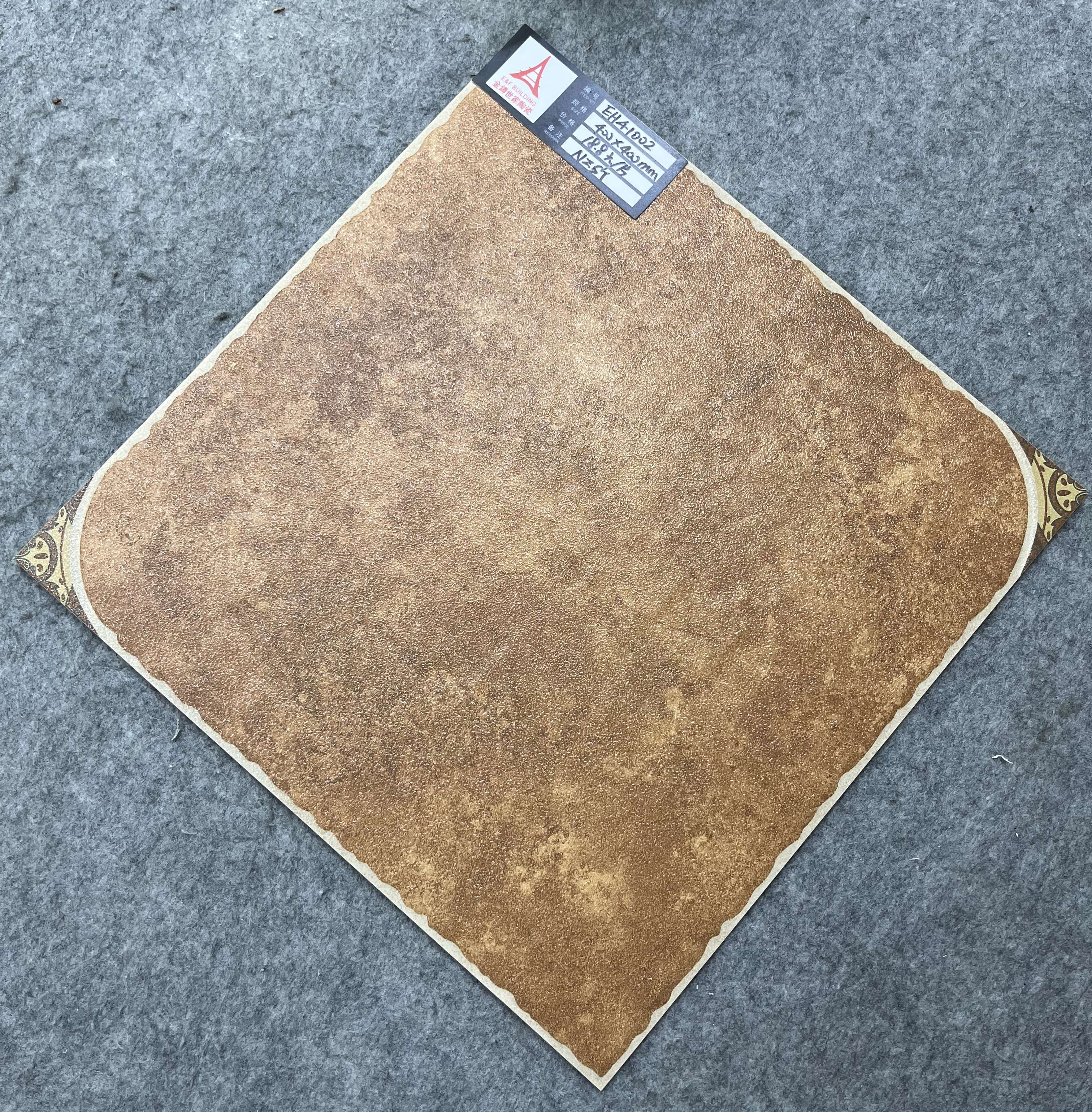 Modern Mediterranean style red terracotta ceramic floor tiles 400x400, anti-slip 