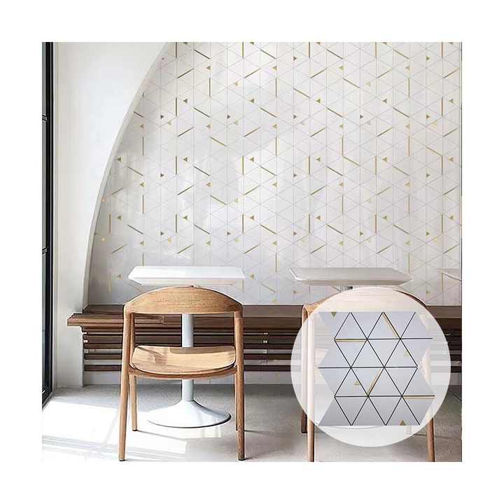 Special design silver mosaic wall tiles made of PVC and aluminum for kitchen and bathroom living room wall 