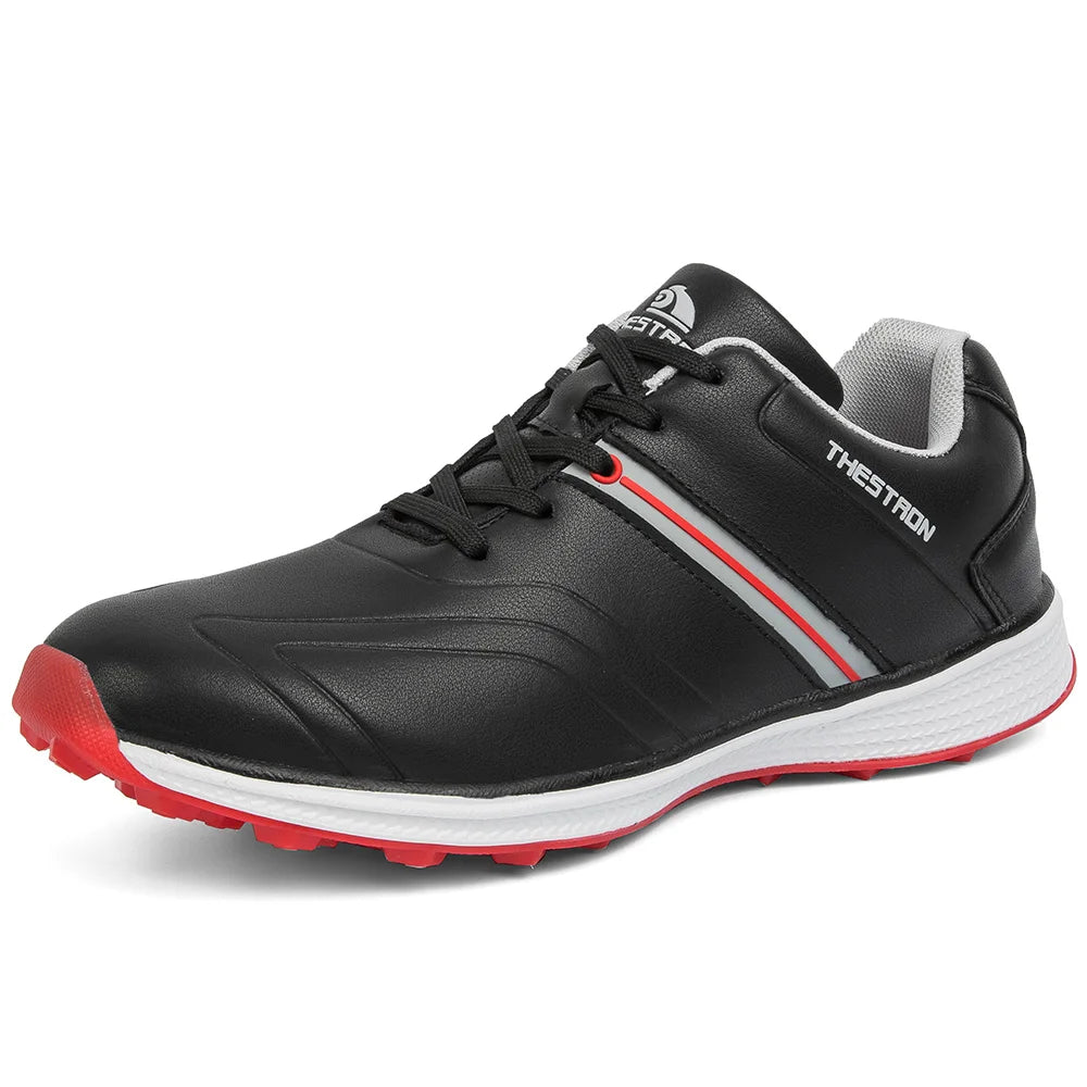 Men's Lightweight Leather Shoes Custom Made for Golf &amp; Outdoor Badminton