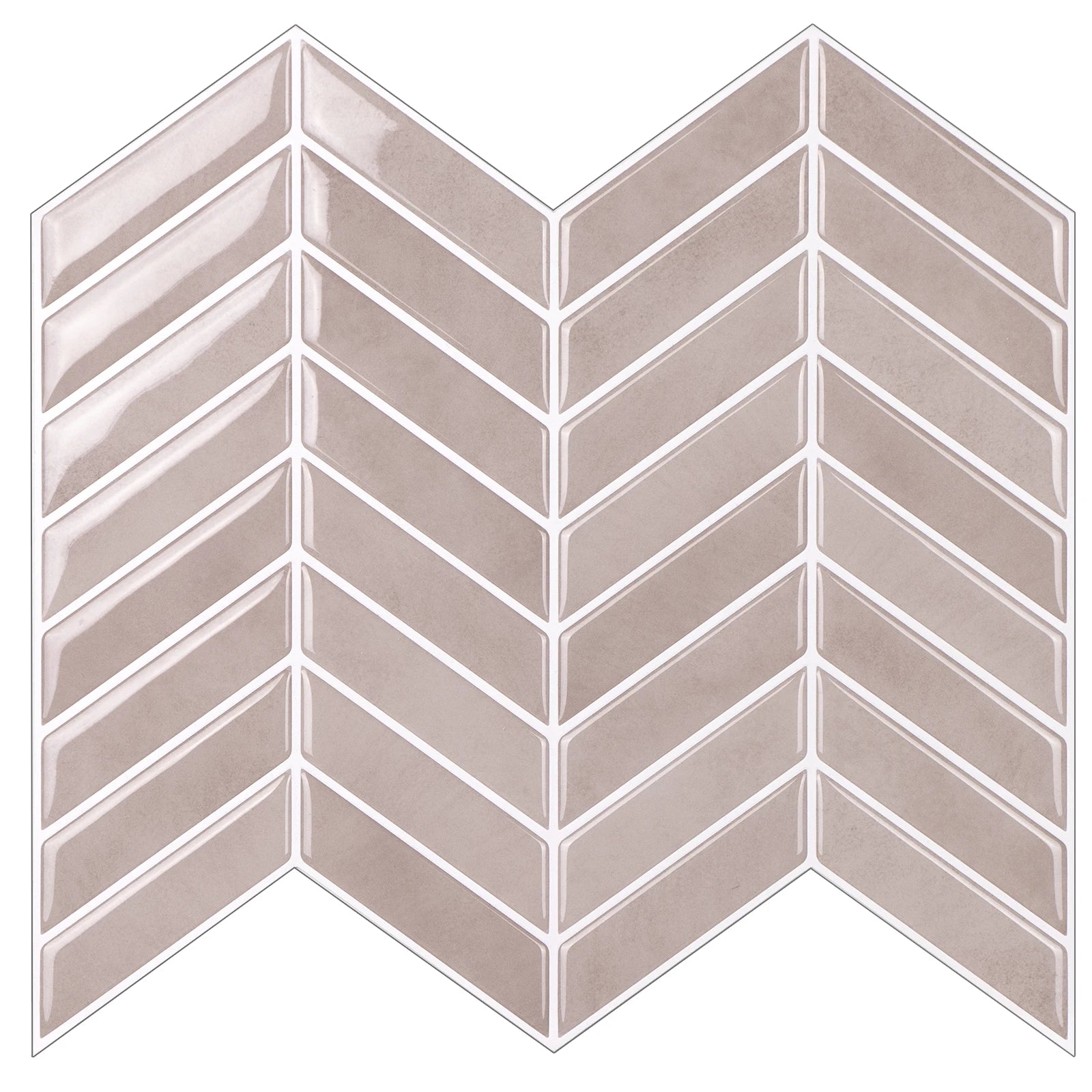 3D Black Herringbone Pattern Wall Sticker for Kitchen/Bathroom