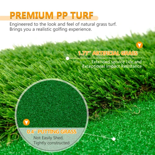 10x5FT 3-Hole Premium Indoor Outdoor Golf Practice Mat