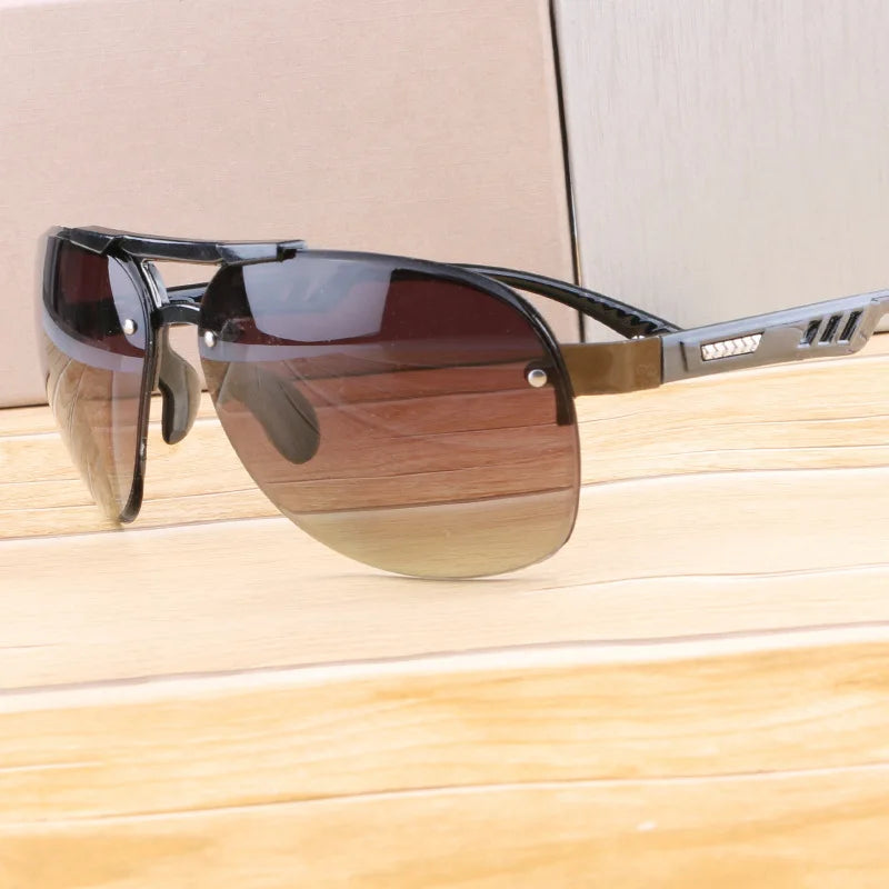 Unisex UV400 Rimless Aviator Fashion Sunglasses