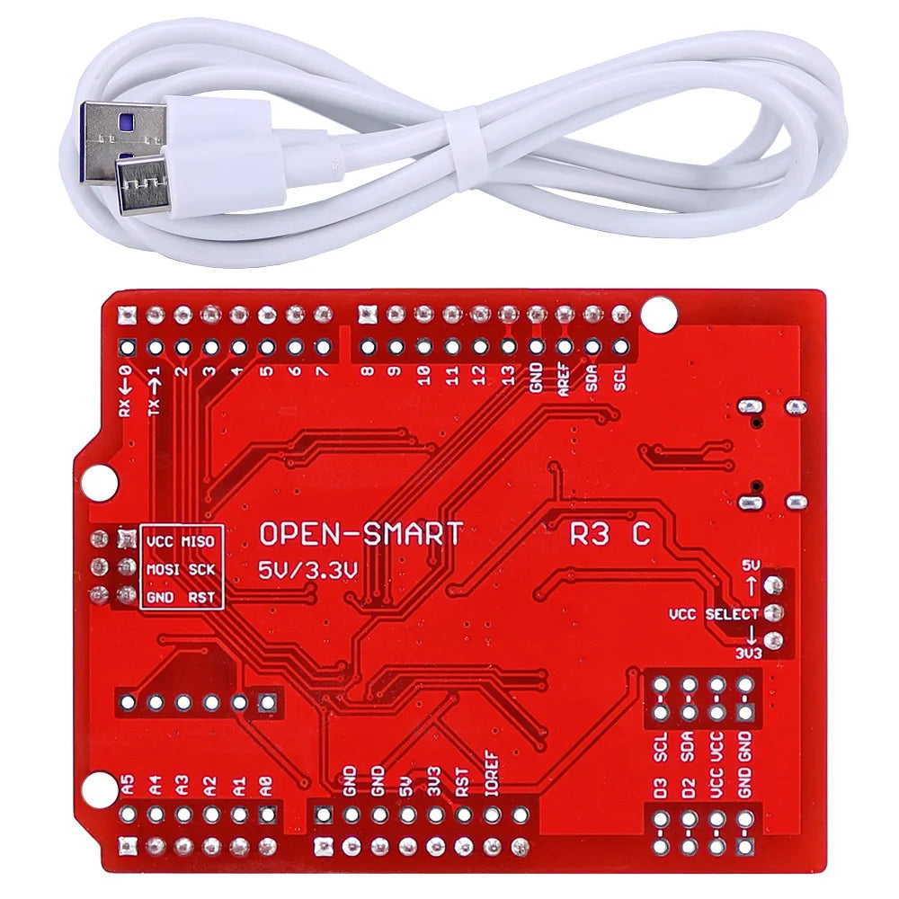 OPEN-SMART Type-C 5V / 3.3V ATMEGA328P Development DIY Board with Type C USB Cable Compatible for 328P Board