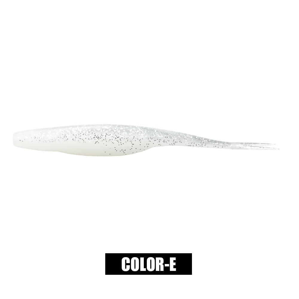 Spinpoler TPR Floating 5”Jerk Bait Shad Minnow Soft Fishing Lure 10x Tough Artificial Bait Split Tail Drop Shot Bass Pike Zander - Daisan Mart
