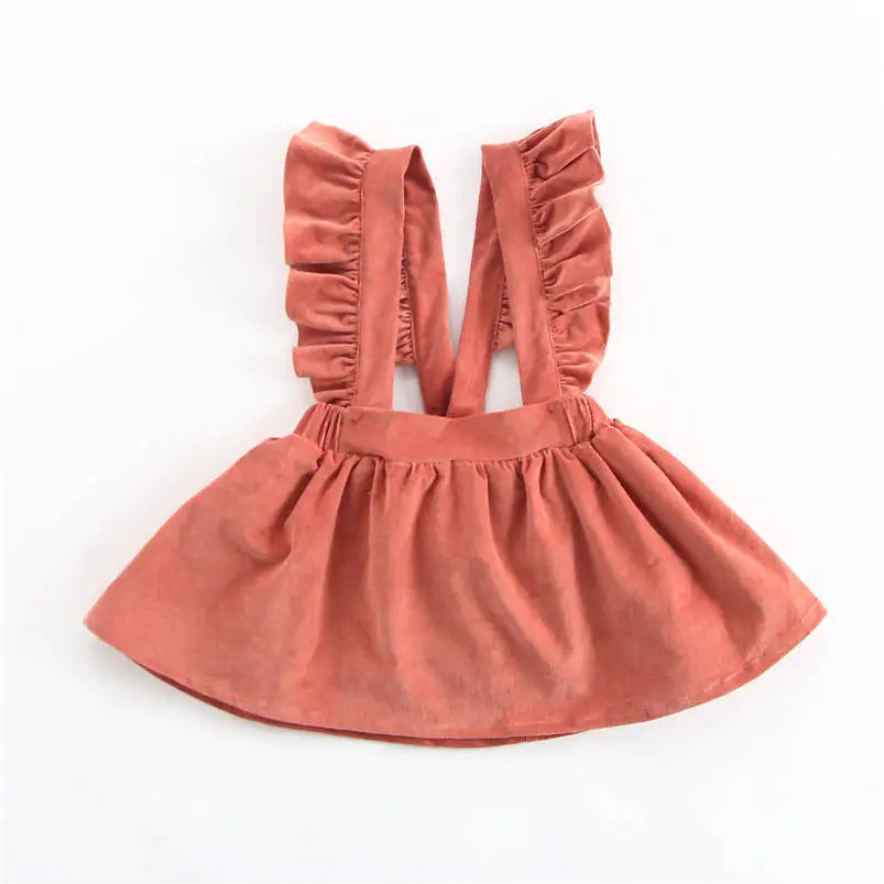 Cute Warm Baby Girl's Princess Woolen Bib Dress