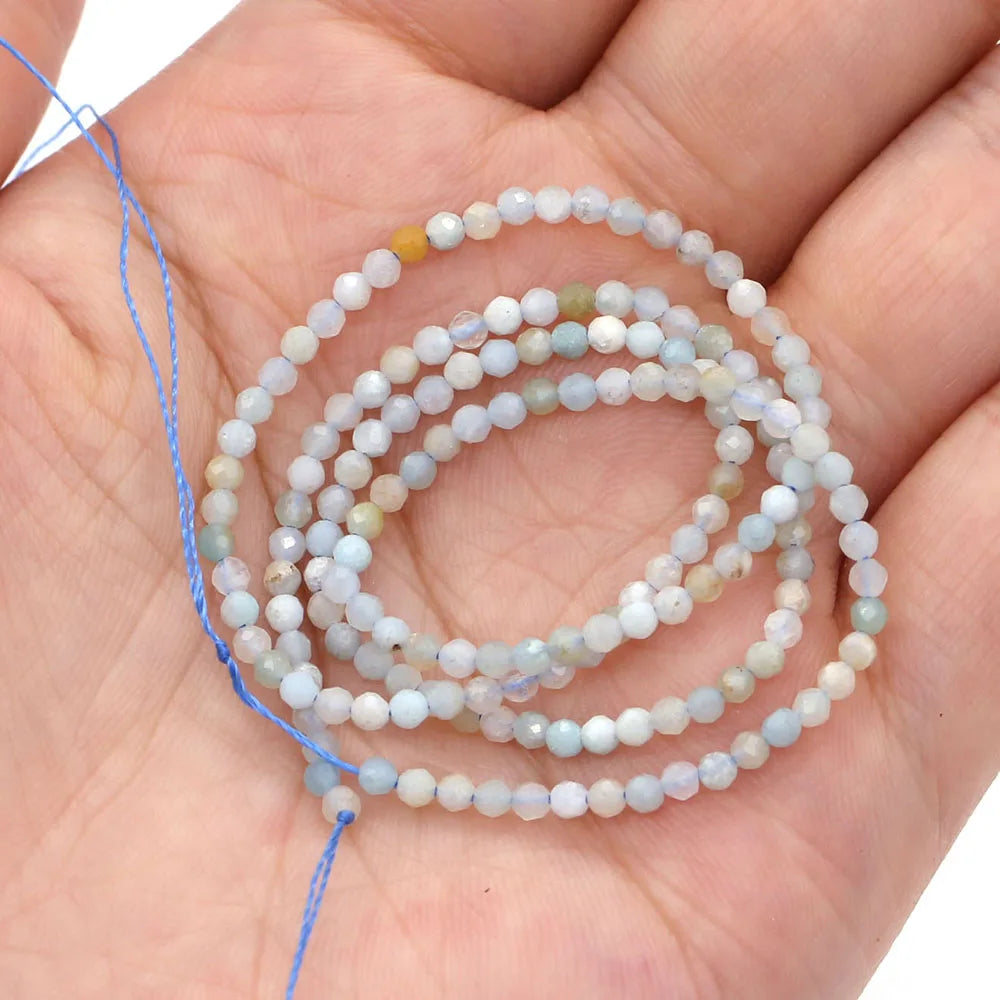Natural faceted gemstone beads DIY bracelet