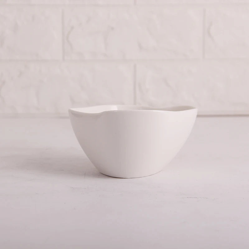 Bộ Đĩa Gốm Sứ Trắng Nghệ Thuật - Khay & Tô Đa Năng