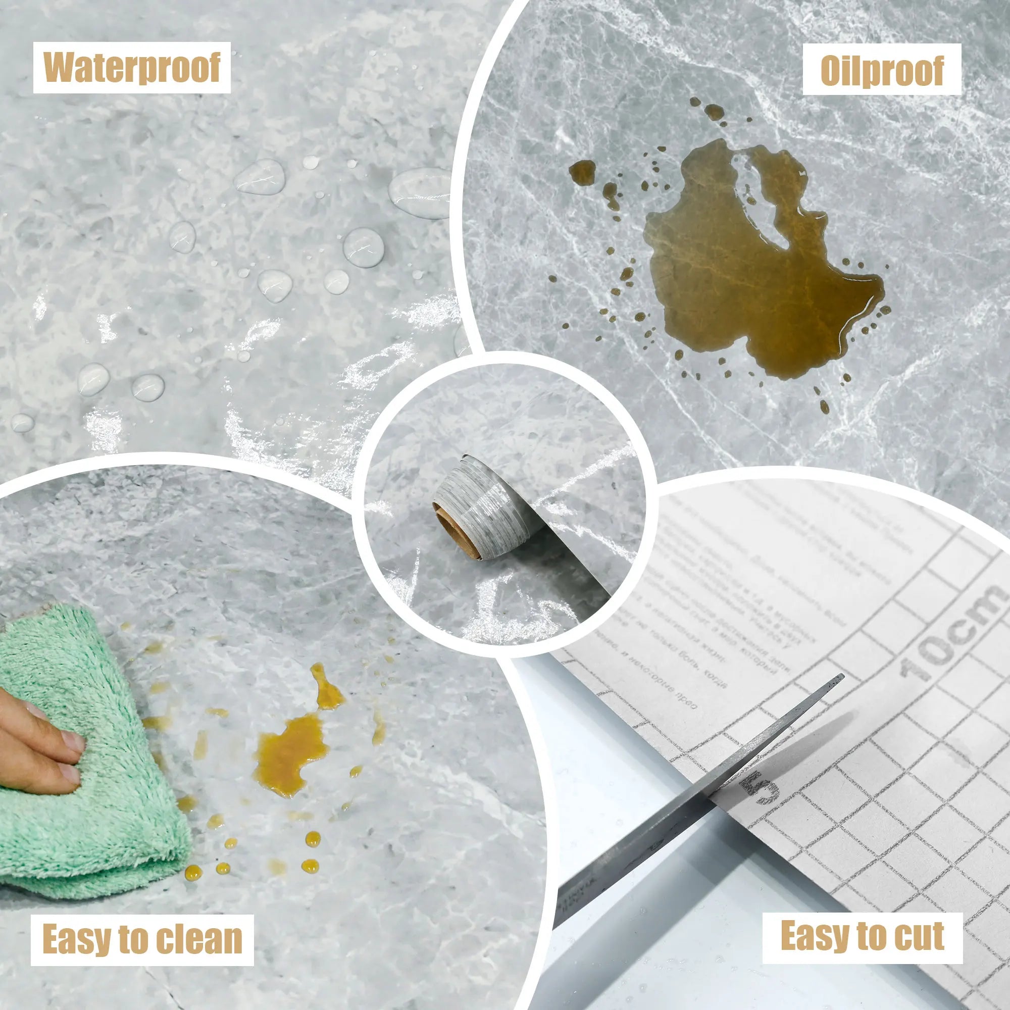 Jeedeson Oil-Proof PVC Stickers for Kitchen Cabinet Decoration