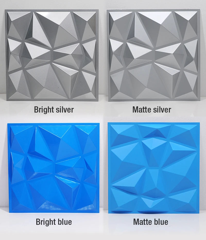 3D Diamond Decorative Art Wall Panels 30x30