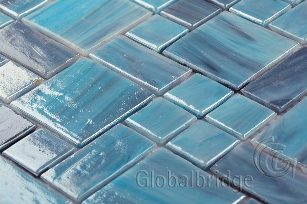 Mysterious iridescent glass mosaic 