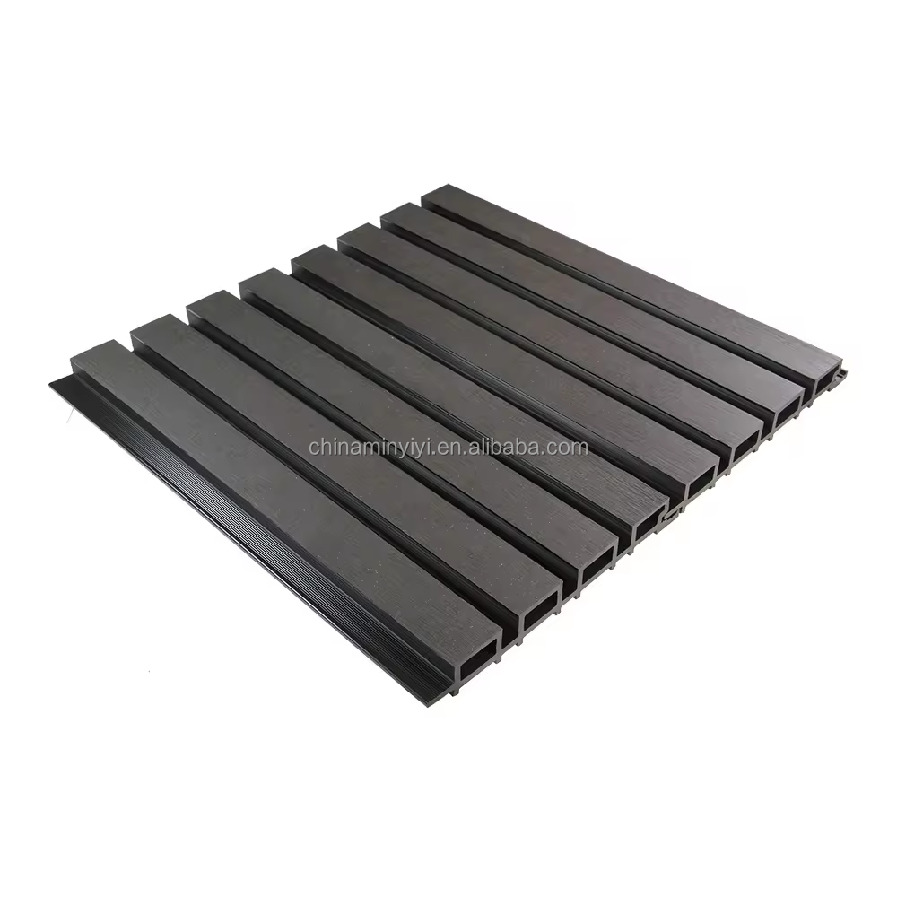 Modern design coaxial extruded composite wood wall panels 