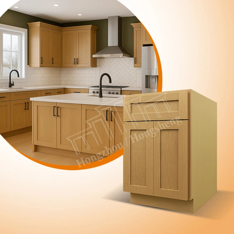 White Oak Kitchen Cabinet B24-B30 Modern Design USA