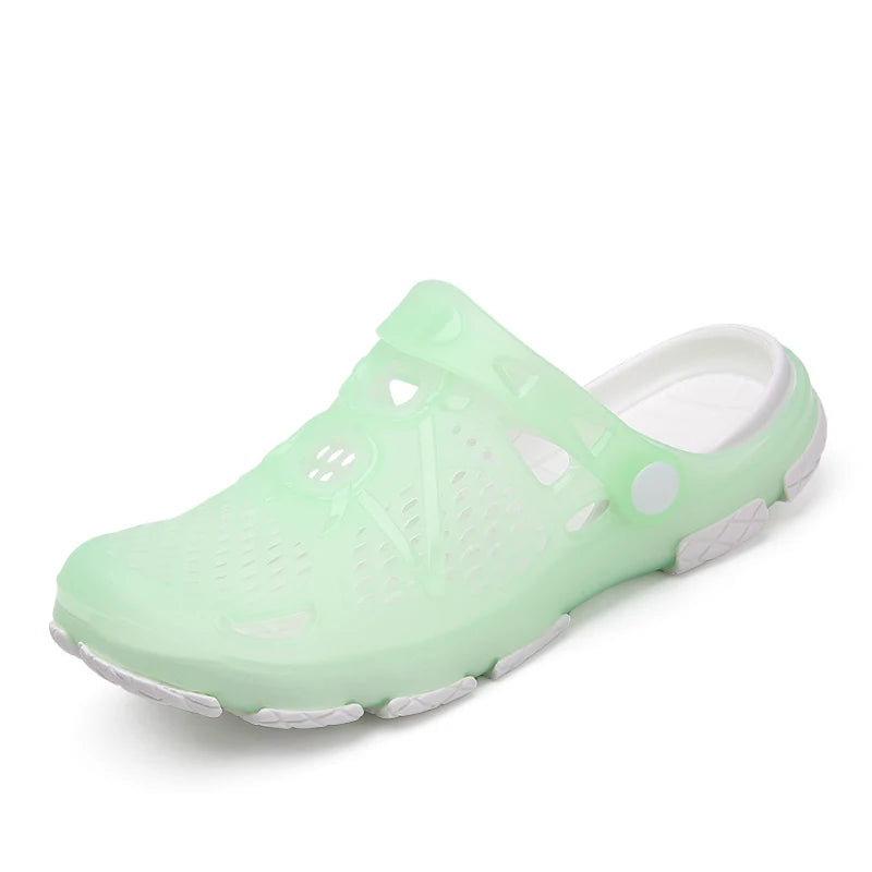 Dép Sandal Nữ Mùa Hè Thoải Mái Màu Kẹo PVC Bãi Biển