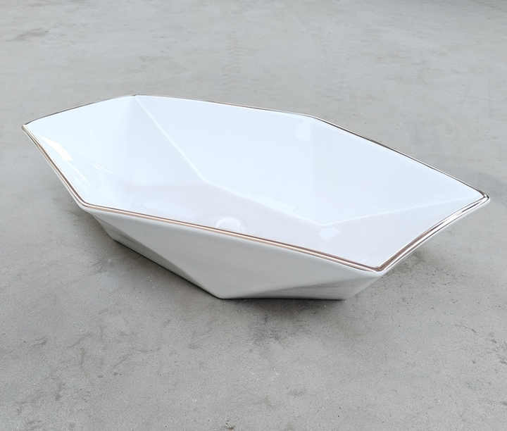 European style Chaozhou diamond shaped ceramic wash basin design for dining room