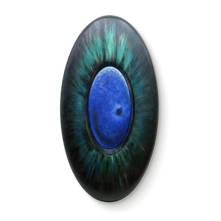 JZ Modern 3D Wood Carving Mixed Art Hand Painted Abstract Color Home Decor Wooden Wall Art 