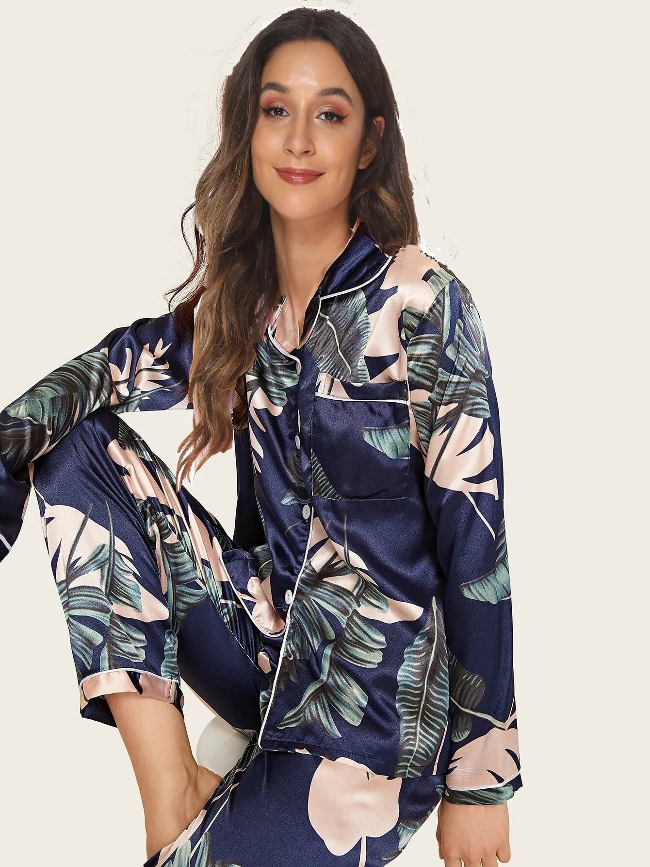 New Pajamas 2024 - Feminine Long Sleeve Satin Silk