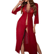 Sexy See-through Lace Pajamas Set with Robe