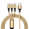 3 in 1 Durable Nylon Multi-Function Charging Cable 1.2M
