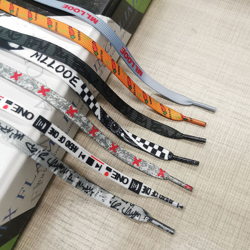 Custom Logo Drawstrings/Shoelaces,Wholesale Packaging,Wide,Hollow,Multicolor,Flat,with Plastic Ends 