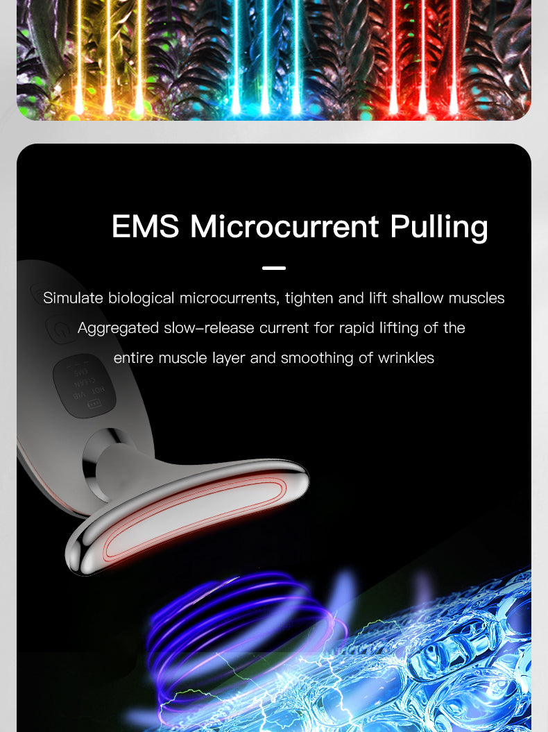 Wireless Neck Lift Device - Beauty Thermal Massager for Firming Face &amp; Neck, Anti-Wrinkle &amp; Relaxation 