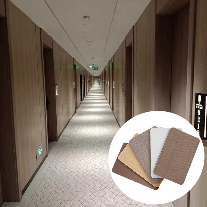 Waterproof, lightweight, durable, rigid bamboo charcoal fiber PVC wall panel for hotel interior decoration